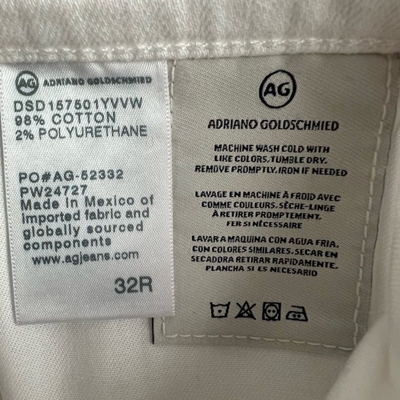 NWT AG EX BOYFRIEND SLIM WHITE JEANS - Picture 9 of 14